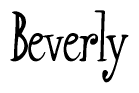 The image is of the word Beverly stylized in a cursive script.
