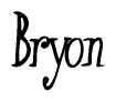 The image contains the word 'Bryon' written in a cursive, stylized font.
