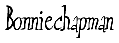 The image is of the word Bonniechapman stylized in a cursive script.