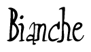 The image contains the word 'Bianche' written in a cursive, stylized font.