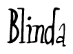 The image contains the word 'Blinda' written in a cursive, stylized font.