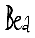 The image is of the word Bea stylized in a cursive script.