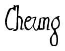 The image contains the word 'Cheung' written in a cursive, stylized font.