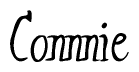 The image is of the word Connnie stylized in a cursive script.