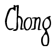 The image is a stylized text or script that reads 'Chong' in a cursive or calligraphic font.