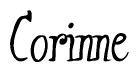The image contains the word 'Corinne' written in a cursive, stylized font.