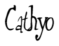 The image contains the word 'Cathyo' written in a cursive, stylized font.