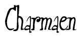 The image contains the word 'Charmaen' written in a cursive, stylized font.