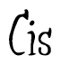 The image is a stylized text or script that reads 'Cis' in a cursive or calligraphic font.