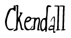 The image is of the word Ckendall stylized in a cursive script.