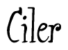 The image contains the word 'Ciler' written in a cursive, stylized font.