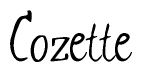 The image is of the word Cozette stylized in a cursive script.