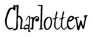 The image is of the word Charlottew stylized in a cursive script.
