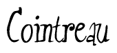 The image is a stylized text or script that reads 'Cointreau' in a cursive or calligraphic font.