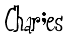 The image is of the word Char;es stylized in a cursive script.