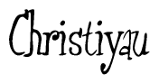 The image contains the word 'Christiyau' written in a cursive, stylized font.