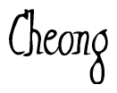 The image is of the word Cheong stylized in a cursive script.