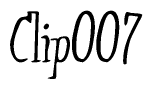 The image is of the word Clip007 stylized in a cursive script.