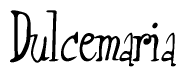 The image contains the word 'Dulcemaria' written in a cursive, stylized font.