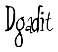 The image is a stylized text or script that reads 'Dgadit' in a cursive or calligraphic font.