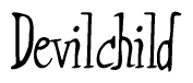 Cursive Script 'Devilchild' Text