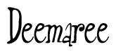 The image is of the word Deemaree stylized in a cursive script.