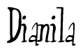 The image contains the word 'Dianila' written in a cursive, stylized font.