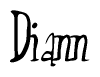 Cursive Script 'Diann' Text