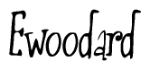 The image contains the word 'Ewoodard' written in a cursive, stylized font.