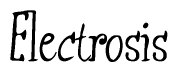 The image is of the word Electrosis stylized in a cursive script.