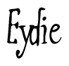 The image is of the word Eydie stylized in a cursive script.