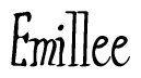 The image is a stylized text or script that reads 'Emillee' in a cursive or calligraphic font.