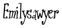 The image is of the word Emilysawyer stylized in a cursive script.