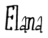 The image is a stylized text or script that reads 'Elana' in a cursive or calligraphic font.