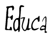 The image contains the word 'Educa' written in a cursive, stylized font.