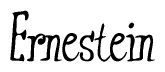   The image is of the word Ernestein stylized in a cursive script. 
