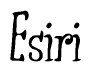 The image is a stylized text or script that reads 'Esiri' in a cursive or calligraphic font.