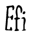 The image contains the word 'Efi' written in a cursive, stylized font.