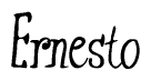 The image contains the word 'Ernesto' written in a cursive, stylized font.