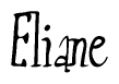 The image contains the word 'Eliane' written in a cursive, stylized font.
