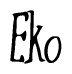 The image is of the word Eko stylized in a cursive script.