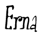   The image is of the word Erna stylized in a cursive script. 