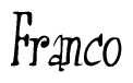 The image is of the word Franco stylized in a cursive script.