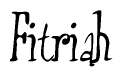 The image contains the word 'Fitriah' written in a cursive, stylized font.