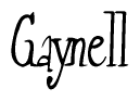 The image contains the word 'Gaynell' written in a cursive, stylized font.