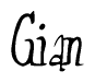 The image is a stylized text or script that reads 'Gian' in a cursive or calligraphic font.