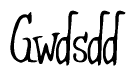 The image is a stylized text or script that reads 'Gwdsdd' in a cursive or calligraphic font.