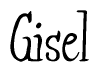 The image is of the word Gisel stylized in a cursive script.