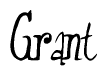 The image contains the word 'Grant' written in a cursive, stylized font.