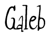 The image contains the word 'Galeb' written in a cursive, stylized font.